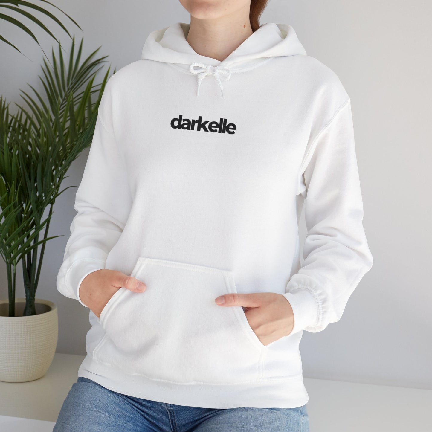 Darkelle Graphic White Hoodie - Unisex